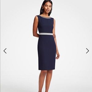 Ann Taylor Navy Sleeveless Sheath Dress